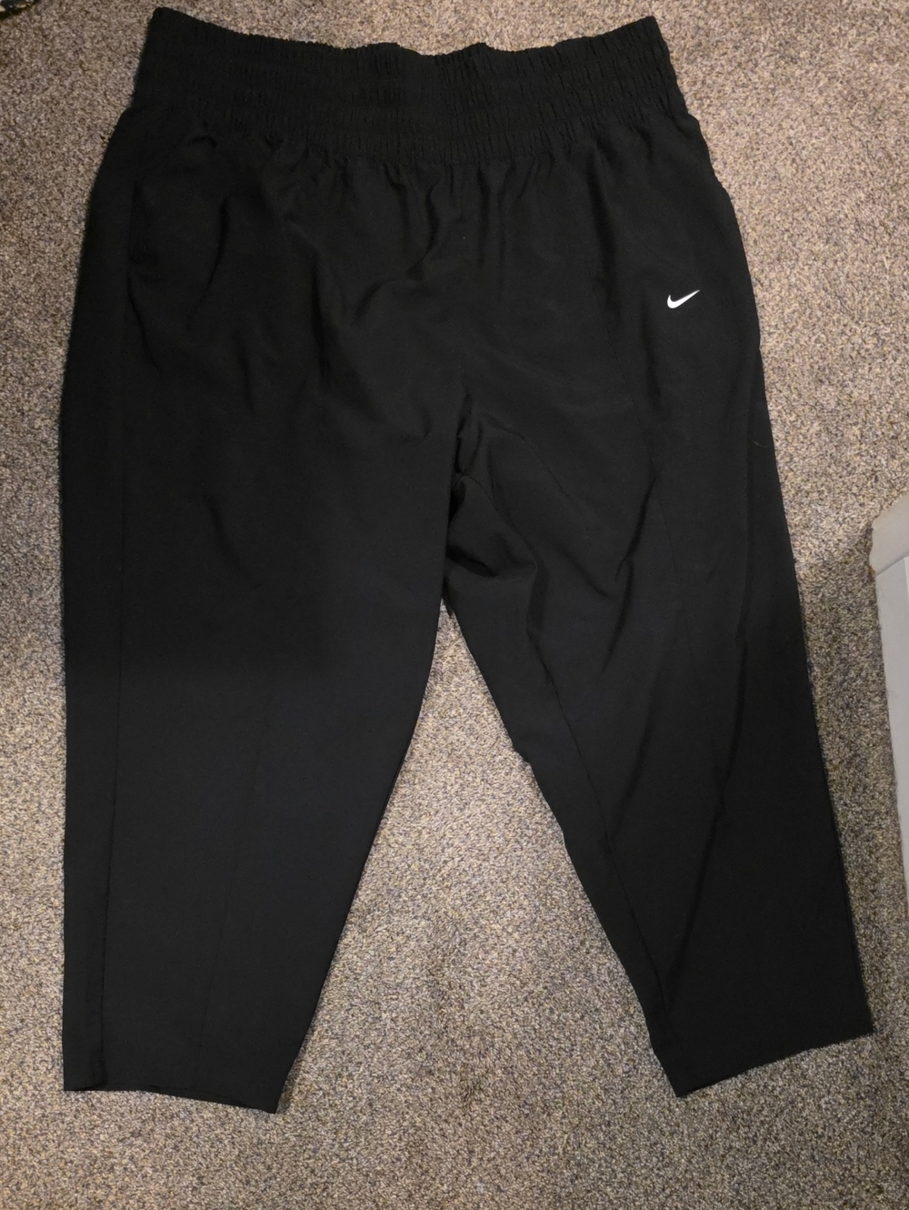 Nike Black Womens Jogger Sweatpants with White Swoosh